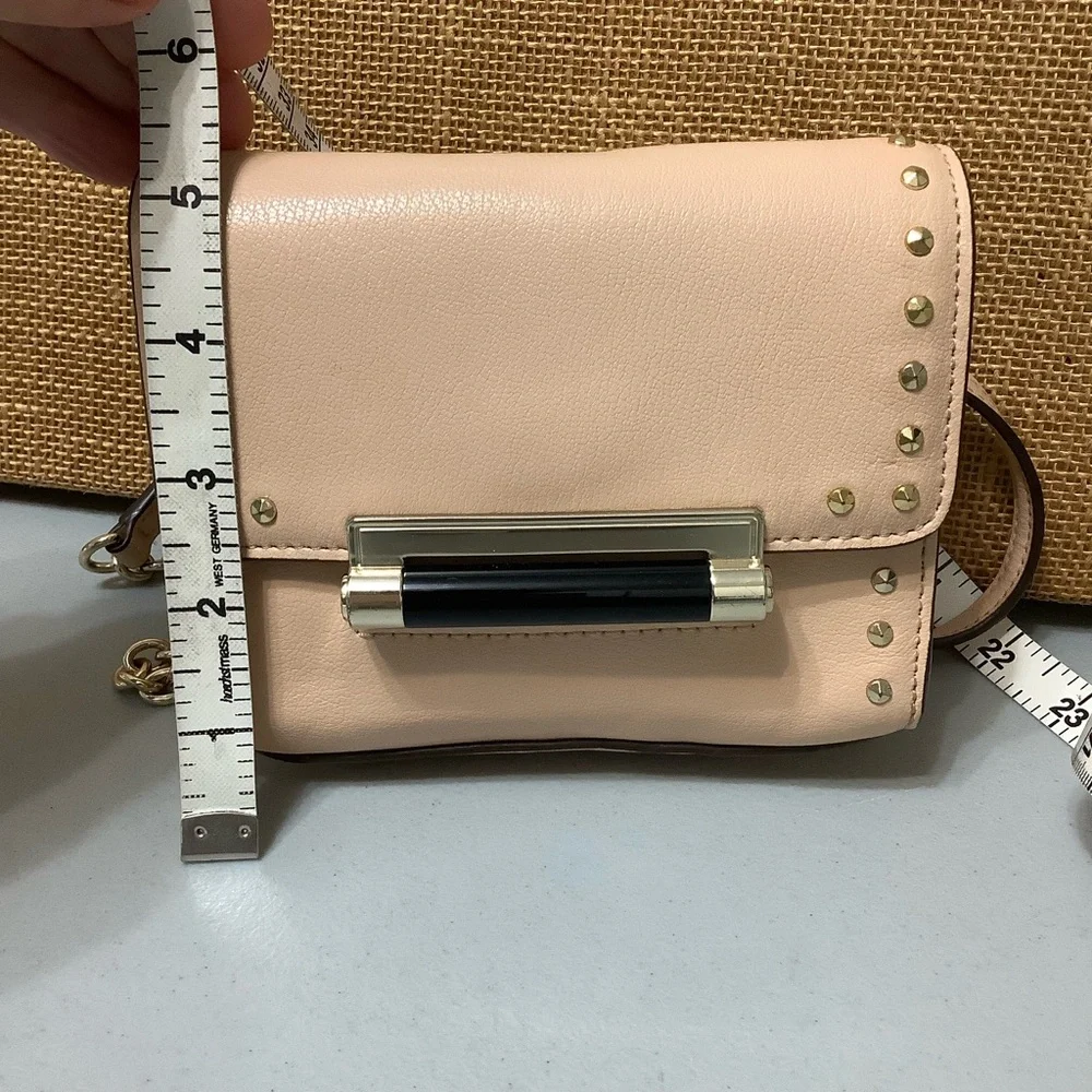 Diane Avon Furstenberg Vintage Gold Studded Leather Crossbody Purse - Picture 10 of 12